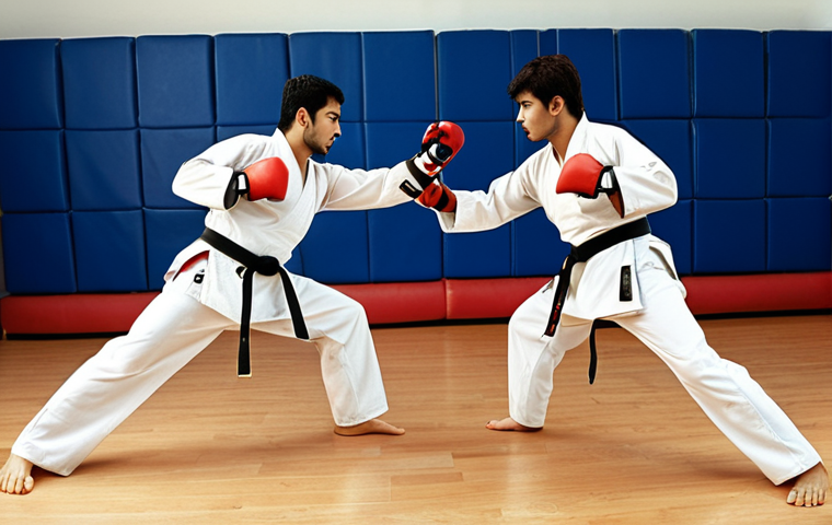 Here are two image prompts based on the provided text, designed to capture key aspects of Taekwondo for an Urdu-speaking audience, while the prompts themselves are in English for image generation: