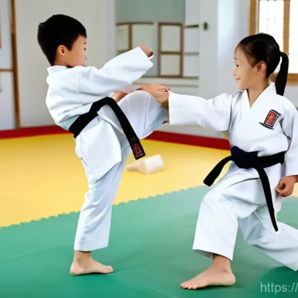 태권도 지도자 강습 내용 - **Prompt:** A dynamic and inclusive Taekwondo dojang bustling with diverse children, both boys and g...