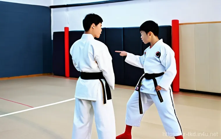 태권도 지도자 강습 내용 - **Prompt:** A dynamic and inclusive Taekwondo dojang bustling with diverse children, both boys and g...
