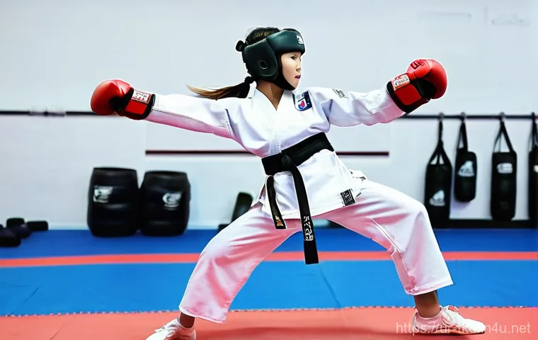 태권도 여성 보호대 구매 팁 - **Prompt:** A strong and confident female Taekwondo practitioner, mid-20s, standing in a ready stanc... 태권도 여성 보호대 구매 팁 - **Prompt:** A strong and confident female Taekwondo practitioner, mid-20s, standing in a ready stanc...